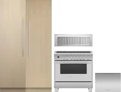 5 Piece Package Includes Refrigerator, Freezer, Range, Hood And Dishwasher